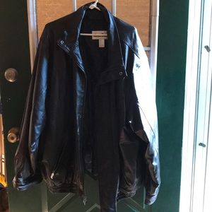 Mens Leather Bomber Jacket